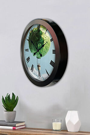 Hediyelik 36 Cm Siyah Metal Mutfak Duvar Saati