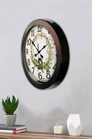 Hediyelik 36 Cm Siyah Metal Bird Duvar Saati