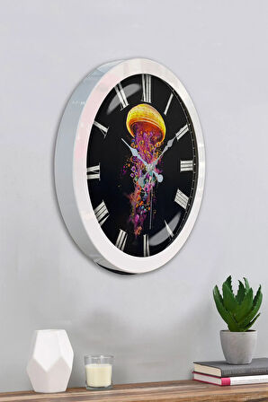 Hediyelik 36 Cm Beyaz Metal Deniz Anası Duvar Saati