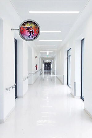 Hediyelik 36 Cm Beyaz Metal Dansçı Dekoratif Istasyon Duvar Saati