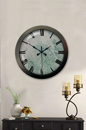 Hediyelik 36 Cm Siyah Metal Roma Rakamlı Duvar Saati