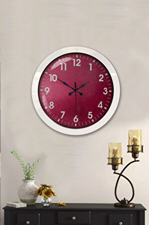 Hediyelik 36 Cm Beyaz Metal Klasik Duvar Saati