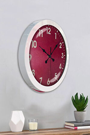 Hediyelik 36 Cm Beyaz Metal Klasik Duvar Saati