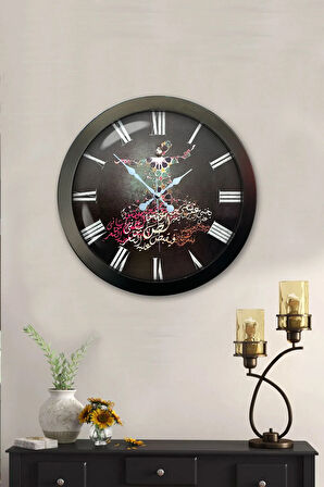Hediyelik 36 Cm Siyah Metal Mevlevi Duvar Saati
