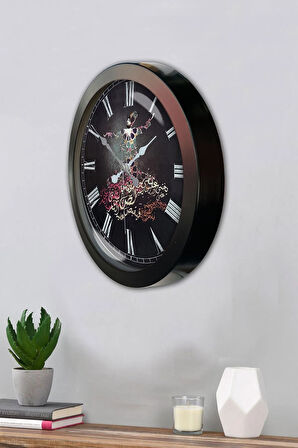 Hediyelik 36 Cm Siyah Metal Mevlevi Duvar Saati
