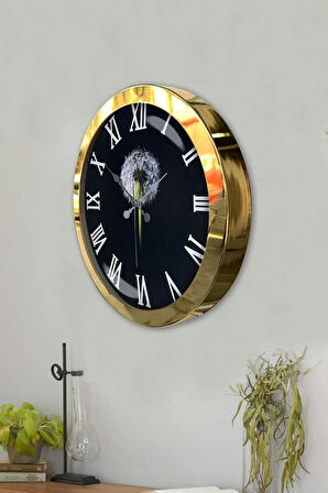 Hediyelik 36 Cm Gold Metal Romen Klasik Duvar Saati