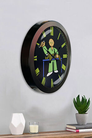 Hediyelik 36 Cm Siyah Metal Veteriner Duvar Saati