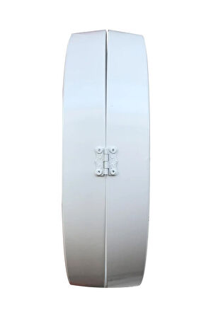 Hediyelik 36 Cm Beyaz Metal Butterfly Istasyon Duvar Saati