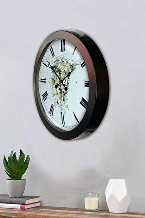 Hediyelik 36 Cm Siyah Metal Hayvanlar Alemi Duvar Saati