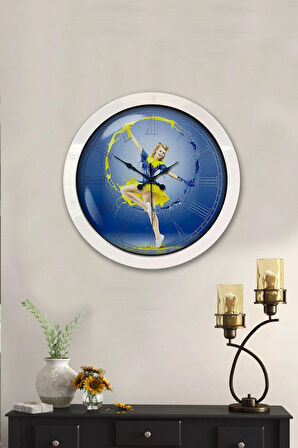 Hediyelik 36 Cm Beyaz Metal Water Duvar Saati