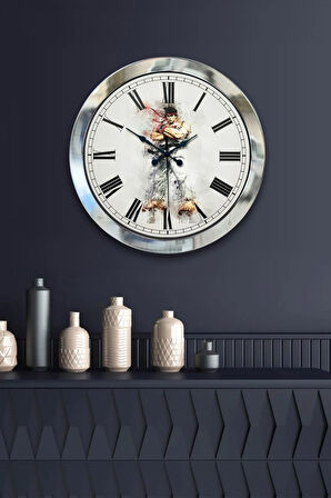 Hediyelik 36 Cm Krom Metal Street Fighter Duvar Saati