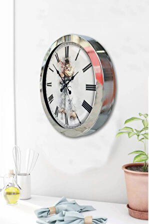 Hediyelik 36 Cm Krom Metal Street Fighter Duvar Saati