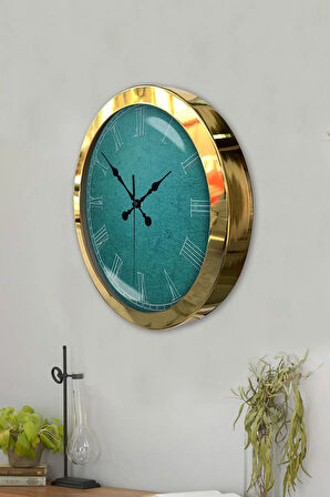 Hediyelik 36 Cm Gold Metal Sezgi Duvar Saati