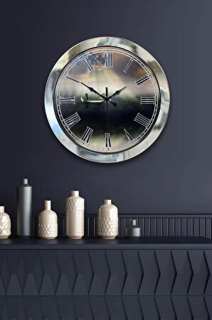 Hediyelik 36 Cm Krom Metal Huzur Duvar Saati
