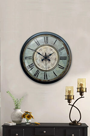 Hediyelik 40 Cm Siyah Metal Dekoratif Duvar Saati