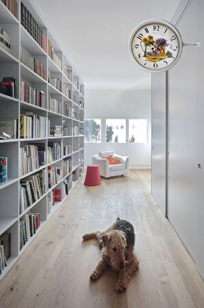 Hediyelik 40 Cm Beyaz Metal Dekoratif Istasyon Duvar Saati