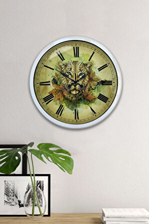 Hediyelik 40 Cm Beyaz Metal Dekoratif Duvar Saati