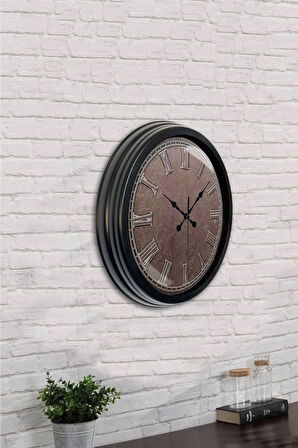 Hediyelik 40 Cm Siyah Metal Klas Duvar Saati