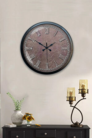 Hediyelik 40 Cm Siyah Metal Klas Duvar Saati