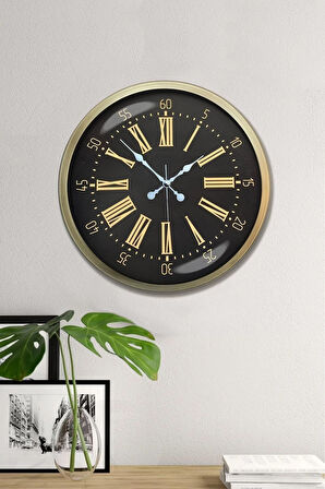Hediyelik Duvar Saati 40 Cm Metal Eskitme Renk Timeclock Modeli