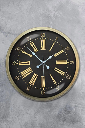 Hediyelik Duvar Saati 40 Cm Metal Eskitme Renk Timeclock Modeli