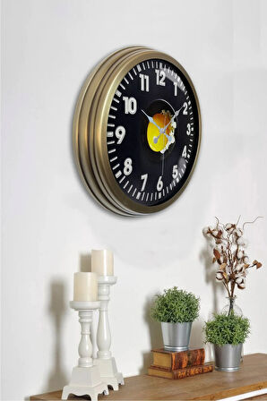 40 Cm Eskitme Metal Yumurta Hediyelik Duvar Saati