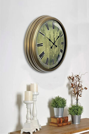 40 cm Eskitme Metal Eskitme Duvar Saati