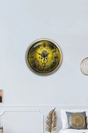 40 Cm Eskitme Metal Ampül Hediyelik Duvar Saati