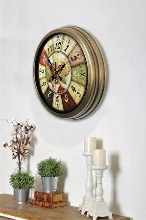 40 cm Eskitme Metal Chef Hediyelik Duvar Saati