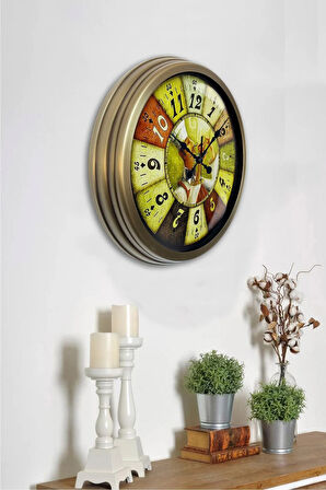 40 cm Eskitme Metal Chef Hediyelik Duvar Saati