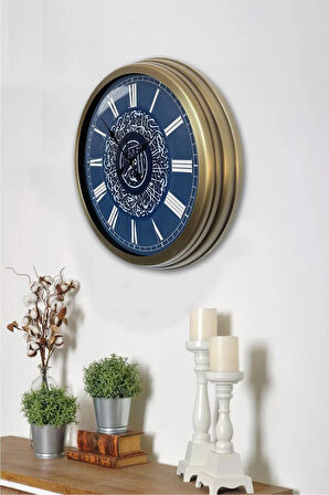 40 Cm Eskitme Metal Ayetli Hediyelik Duvar Saati