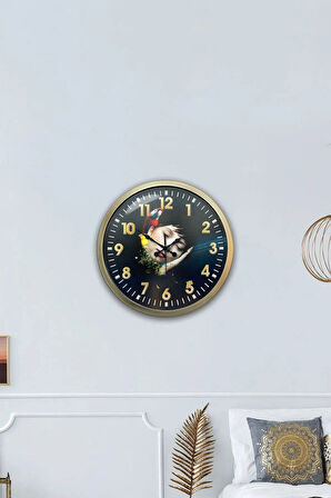 Hediyelik 40 cm Eskitme Metal Dekoratif Duvar Saati