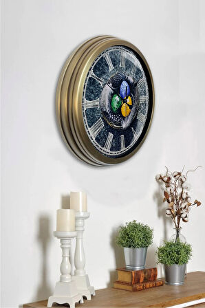 40 cm Eskitme Metal Yumurta Hediyelik Duvar Saati