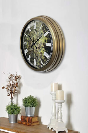 40 Cm Eskitme Metal Zemin Hediyelik Duvar Saati