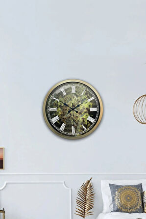 40 Cm Eskitme Metal Zemin Hediyelik Duvar Saati