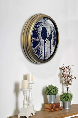 Hediyelik 40 Cm Eskitme Metal Mutfak Duvar Saati
