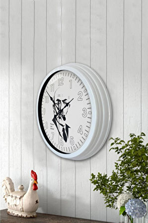 Hediyelik 40 Cm Beyaz Metal Mehmet Akif Ersoy Duvar Saati