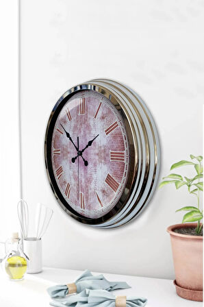 Hediyelik 40 Cm Krom Metal Eros Duvar Saati
