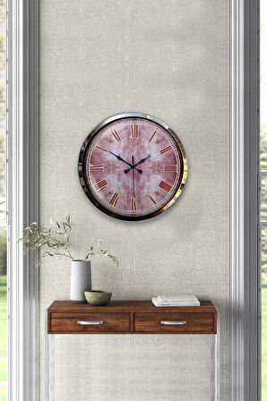 Hediyelik 40 Cm Krom Metal Eros Duvar Saati