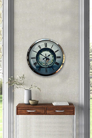 40 Cm Krom Metal Yarışçı Duvar Saati Hediyelik