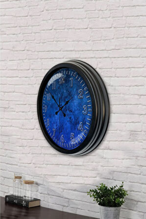 Hediyelik 40 Cm Siyah Metal Class Duvar Saati