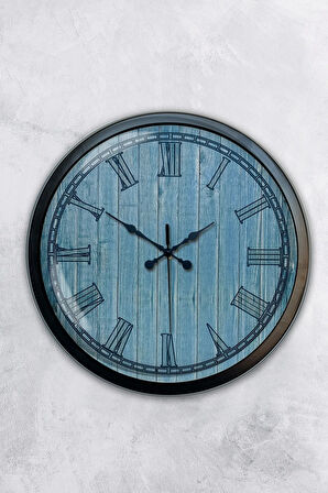 Hediyelik 40 Cm Siyah Metal Yeni Duvar Saati