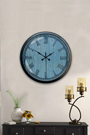 Hediyelik 40 Cm Siyah Metal Yeni Duvar Saati