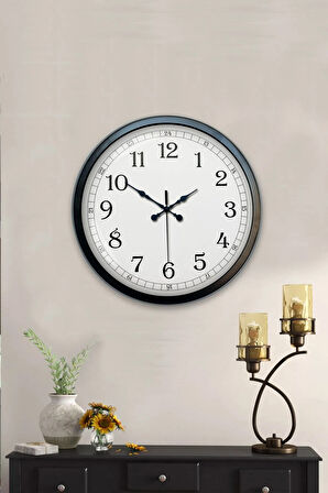 40 Cm Siyah Metal Kaplan Duvar Saati