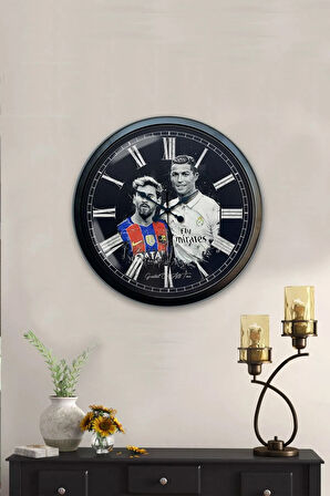 40 Cm Siyah Metal Telegraph Duvar Saati