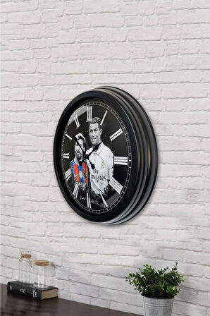 40 Cm Siyah Metal Telegraph Duvar Saati
