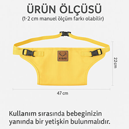 AİBAR Taşınabilir Güvenli Mama Sandalyesi - Aibar Marka, Sarı Renk