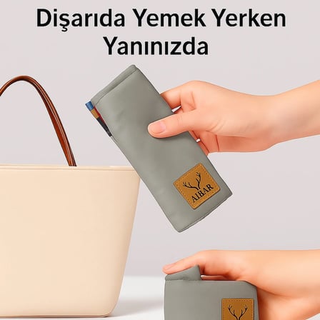 AİBAR Taşınabilir Güvenli Mama Sandalyesi - Aibar Marka, Gri Renk