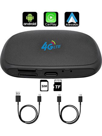 Getalink Android13 Ai Box 3in1 8GB-RAM 128GB-ROM LTE + Hareket Halinde Video İzleme+Simkart+Carplay+Androidauto+Netflix+Youtube+Google Play Store