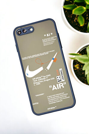 iPhone 7 Plus Uyumlu Air Desenli Buzlu Şeffaf Lüx Telefon Kılıfı